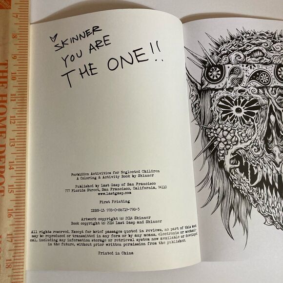 Forbidden Activities for Neglected Children Coloring Book 1st Printed Autograph - Picture 3 of 8